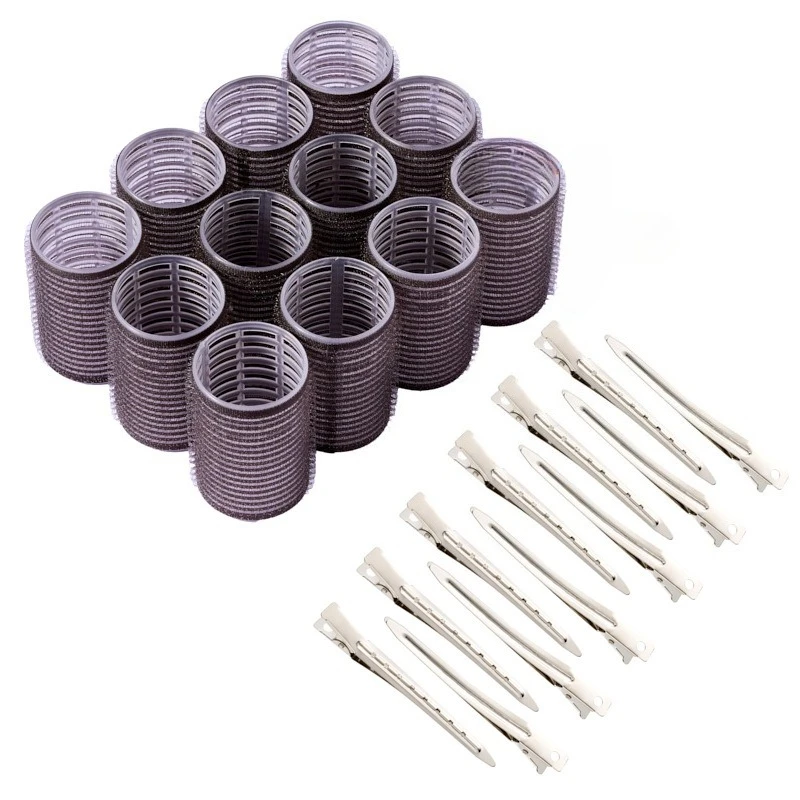 24 шт./компл., щипцы для завивки волос, самоклеящиеся волшебные рулоны и челки, заколка для волос, инструмент для завивки волос, специально для настоящих волос, парик