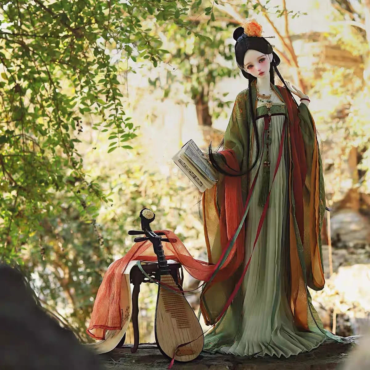 

1/4 1/3 Scale BJD Clothes Ancient Costume Chinese Hanfu Fairy Dress Outfit For BJD/SD MSD SD13 Big Girl Doll Accessories A2171