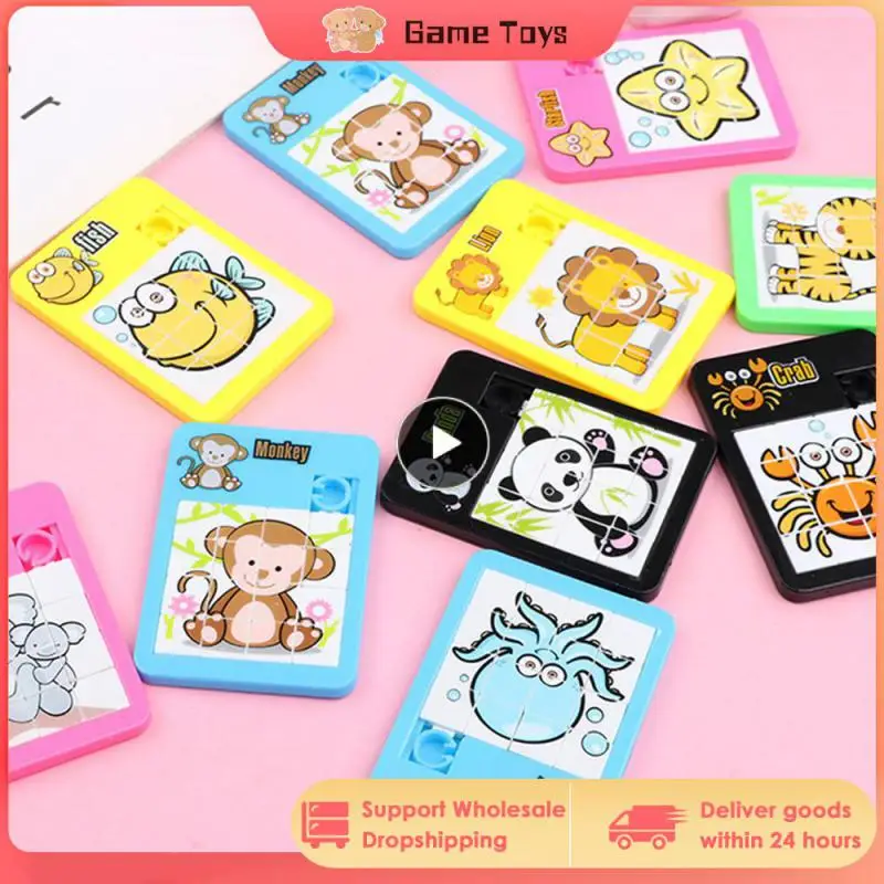 Number Learning Slide Puzzles For Kids Cartoon Education Animal Children's Jigsaw Puzzle Toy School Kindergarten Gift