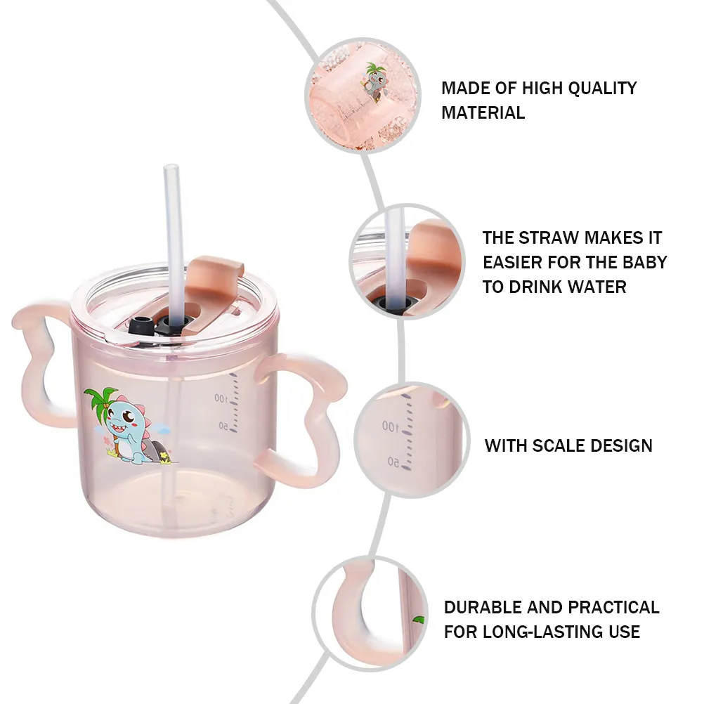 

Набор из 2 силиконовых мерных трубочек для молока и воды, розовые, прочные, для детских бутылочек и поильников