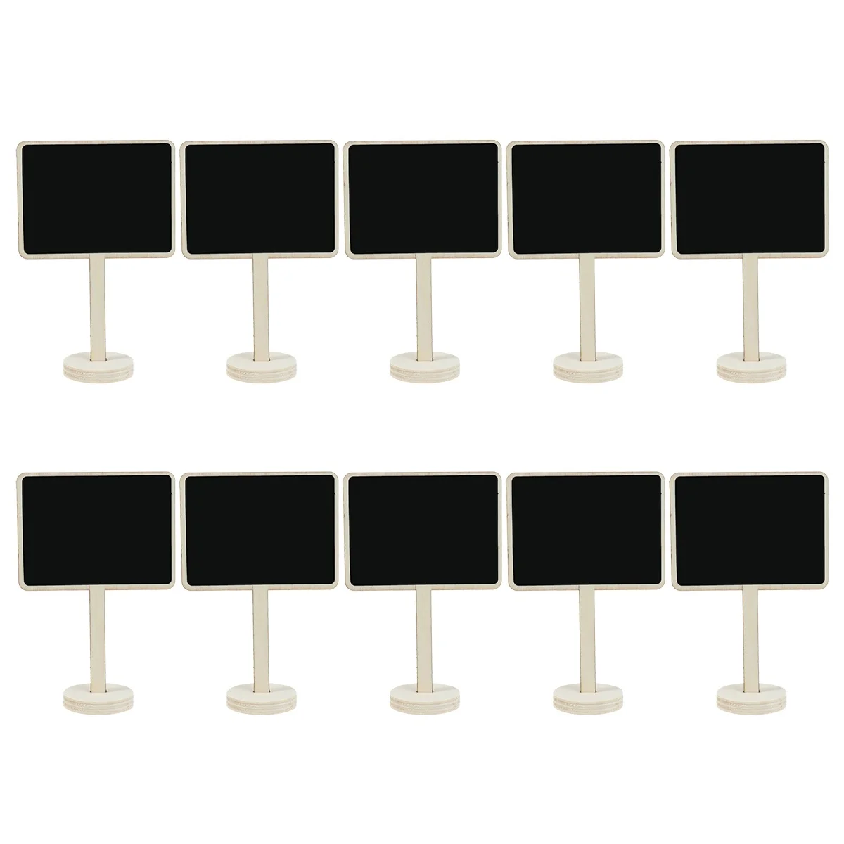 

10 Pcs Small Wooden Blackboard Decoration Sign Chalkboard Label Household Tags Double-side Signs for Tables Bamboo Decorative