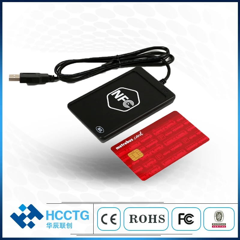 Lector de tarjetas NFC inteligente sin contacto USB con un ranura SAM compatible con ISO 7816 ACR1251U