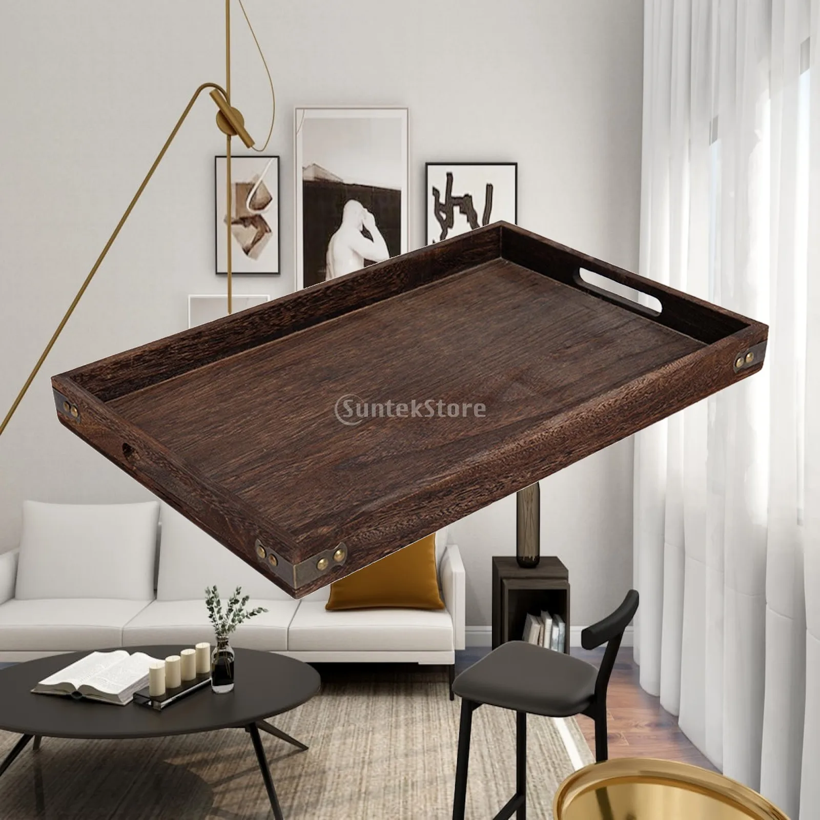 Serving Tray Multi Purpose with Handle Fruit Plate Accessories Dinner Plate