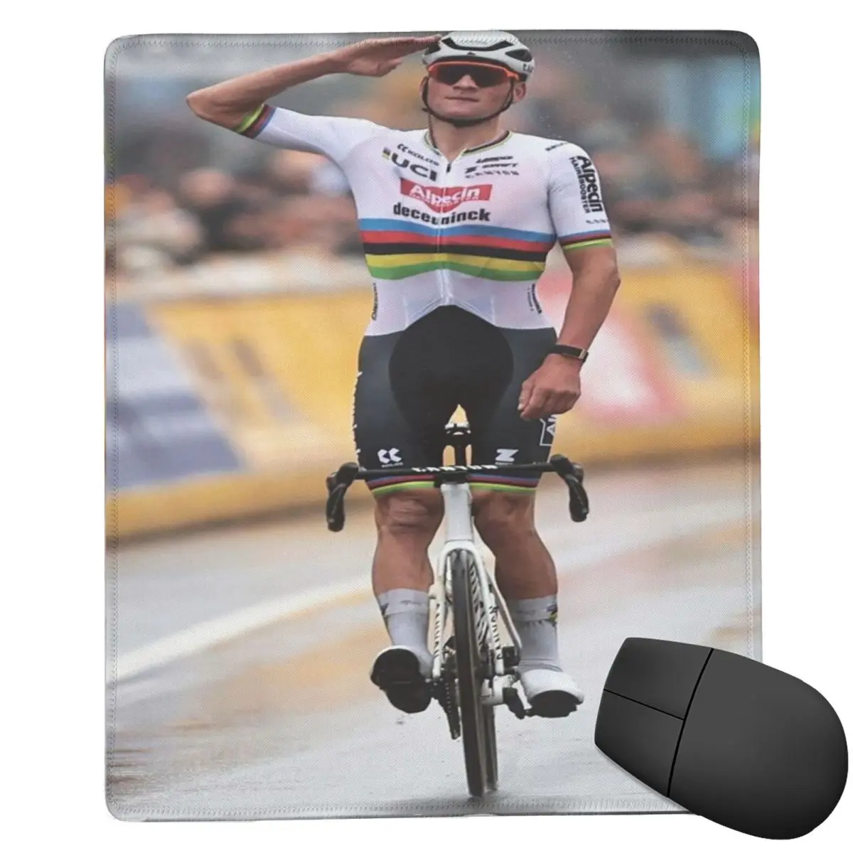 Mathieu Van Der Poel Cyclist MVDP Dutch Cyclist College Mouse Pad Computer Keyboard Mouse Mat Gamer PC Laptop Desk Mat