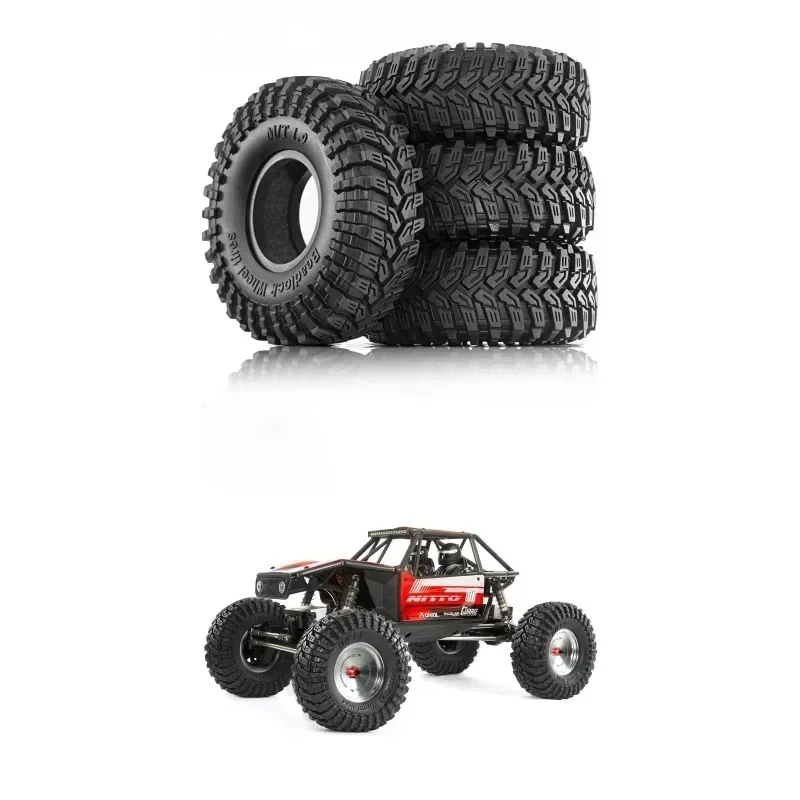 4 Stück 1,9 Zoll Gummi Beadlock Radreifen für Axial Capra AXI03004 – 1/10 RC Car Monster Truck Upgrade-Teile
