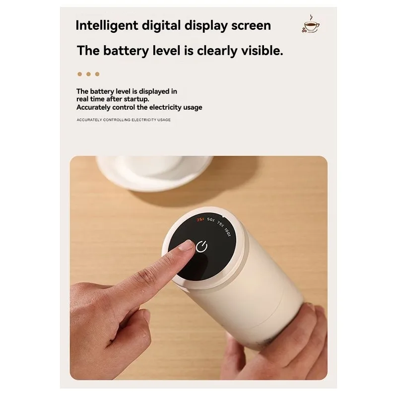 

(AIMA) Портативная кофемолка, перезаряжаемая, беспроводная, электрическая, компактная, с 38 регулируемыми настройками помола