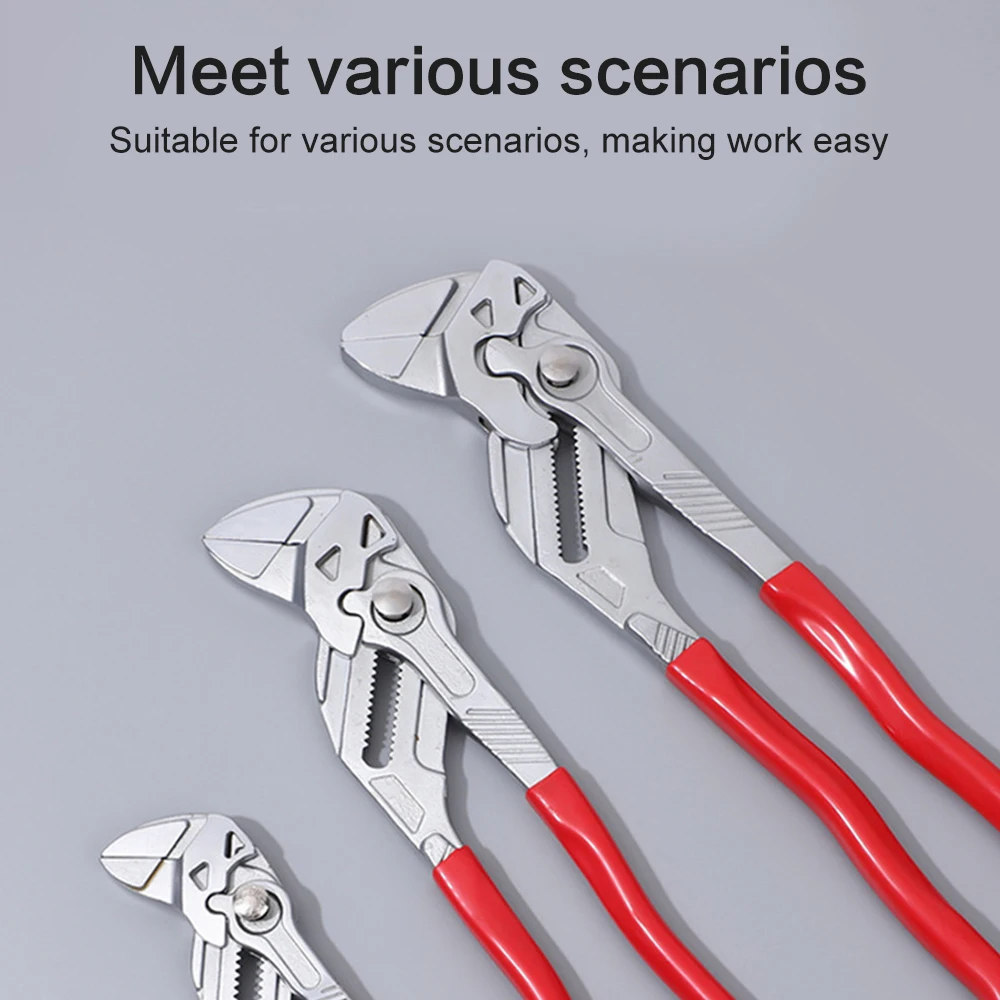 Chave de bico de águia, 7 polegadas, 10 polegadas, 12 polegadas, alicate de tubulação de água, ferramenta doméstica, multifuncional, chave ajustável, alicate de braçadeira de imprensa
