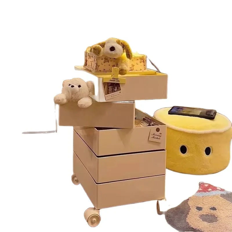 

Storage cabinets, drawers, cosmetics, snacks, bedside, rotating, removable, trolley, minimalist