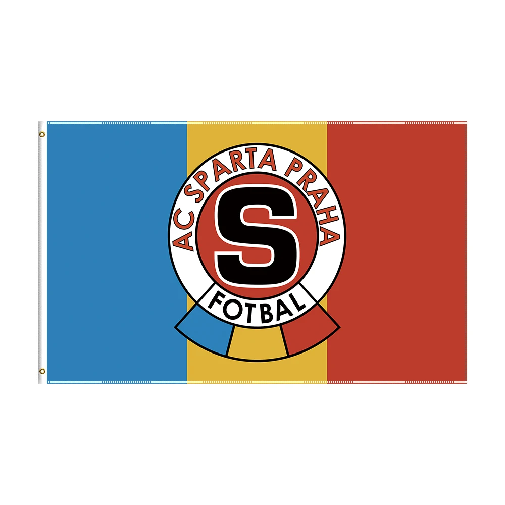 3x5 Ft AC Sparta Praha Flag Football Team Banner for Decoration