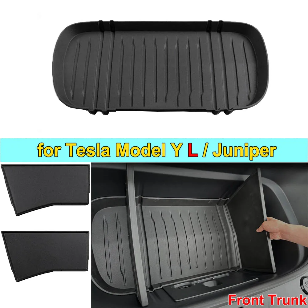 for Tesla Model Y L Juniper 2026 Front Trunk Mat Partition Board Frunk Waterproof Protect Mat TPE Model YL 2025 Accessories