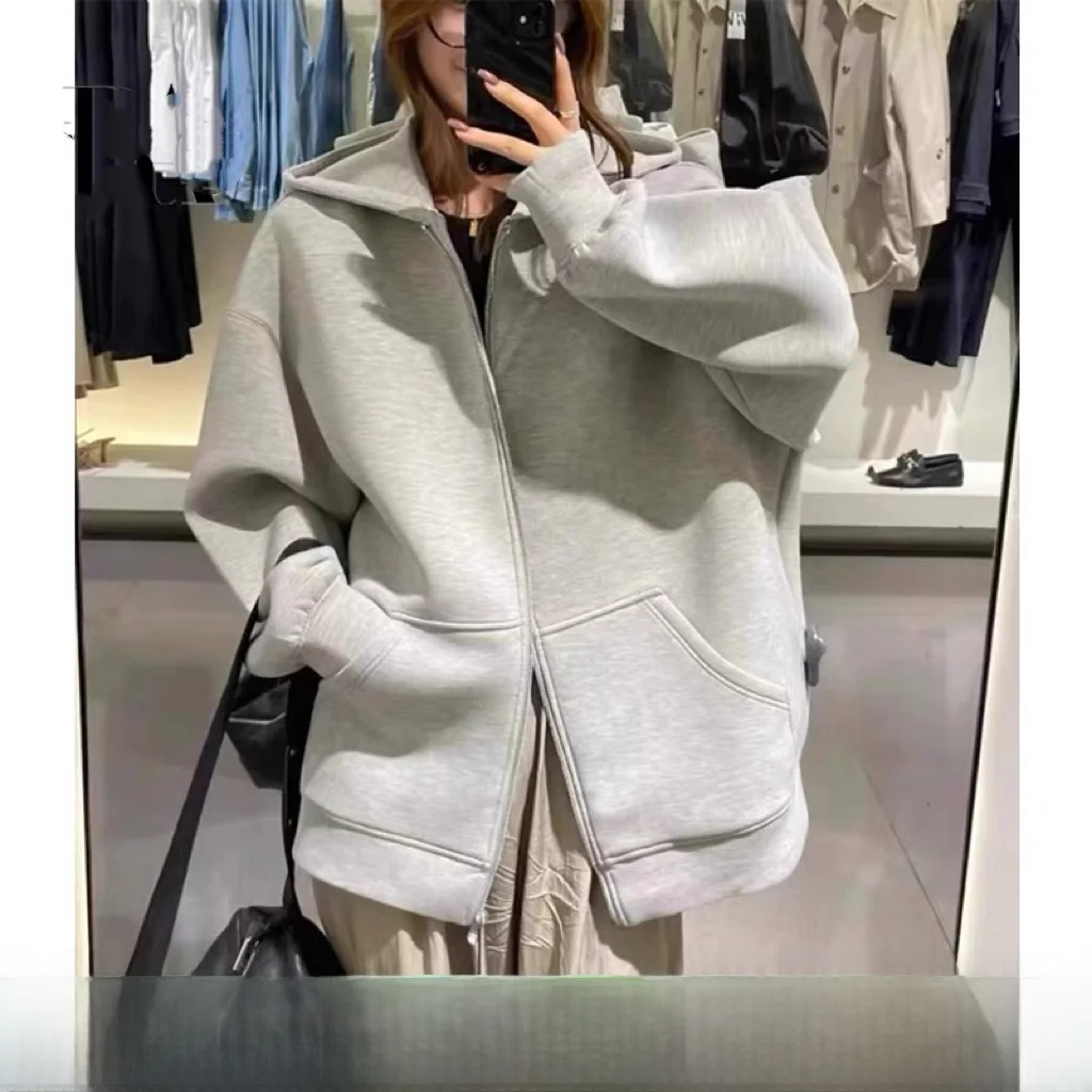 

Новая осенняя женская удлиненная толстовка с капюшоном из хлопка Space Cotton, свободного кроя, стандартной длины, цвет 00%, другие размеры