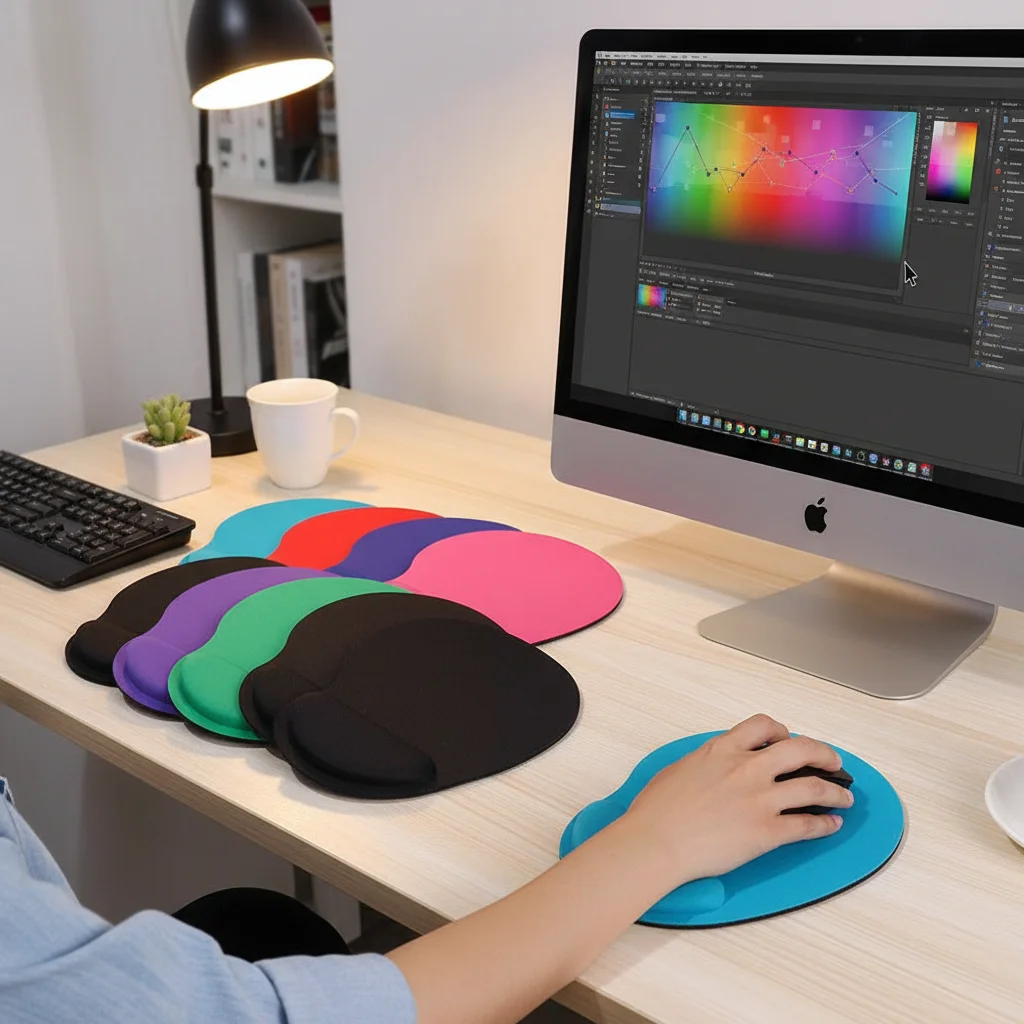 

1 шт., комфортный коврик для мыши на запястье, легкий эргономичный мягкий коврик для мыши, коврик для мыши, поддержка запястья, нескользящий для ПК, ноутбука