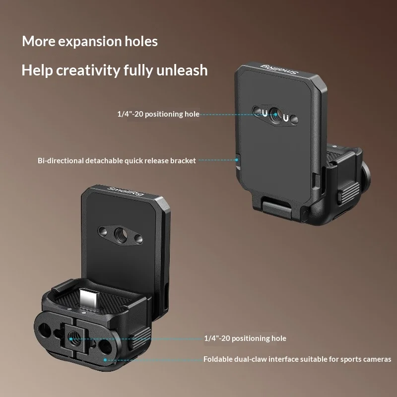 Magnetic Backplate for Pocket 4/3 - USB-C Direct Connect, N52 Magnet, 180° Foldable, Lightweight