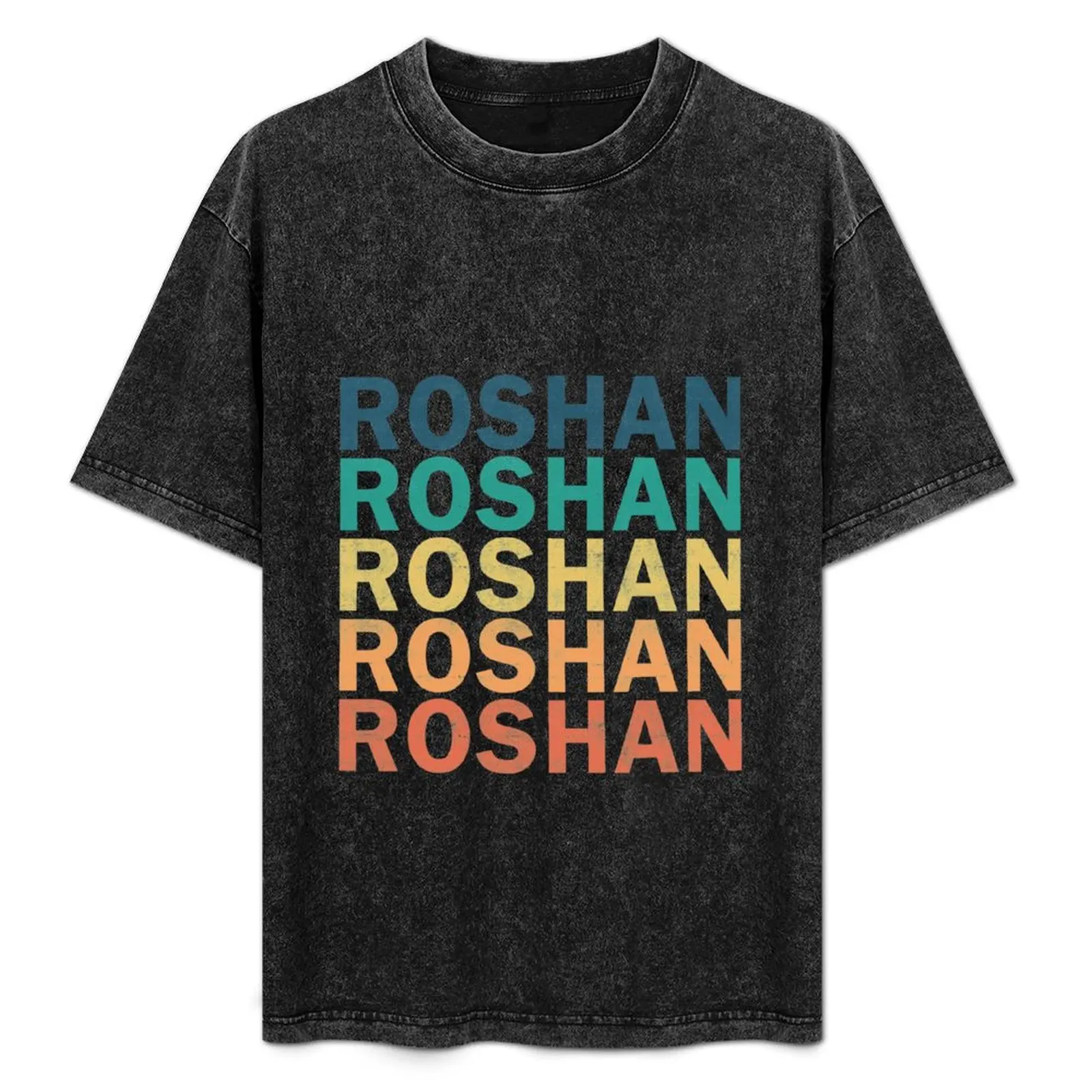 Футболка с именем Roshan - Roshan, винтажная ретро футболка с именем Roshan, футболка с аниме, кавайная одежда, мужская футболка