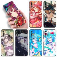 Cute Project Sekai Anime Black Phone Case For Redmi 10 Prime A1 A2 Plus K30 K40 Gaming K60 Pro 9 9A 9C 9T 10A 10C 12 12C 13C