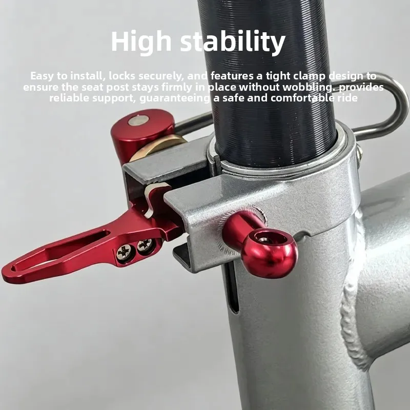 Aluminum Alloy Quick‑Release Seat Tube Clamp, Multi‑Color Modified Replacement For Brompton Folding Bike