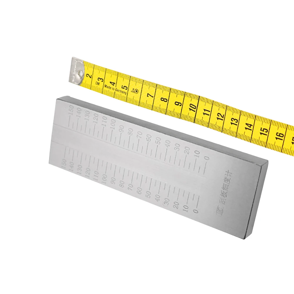 QXD Raschietto In Acciaio Inox Finezza Metro Singola Scanalatura Piastra Finezza Finezza Calibro 25/50/100/150um