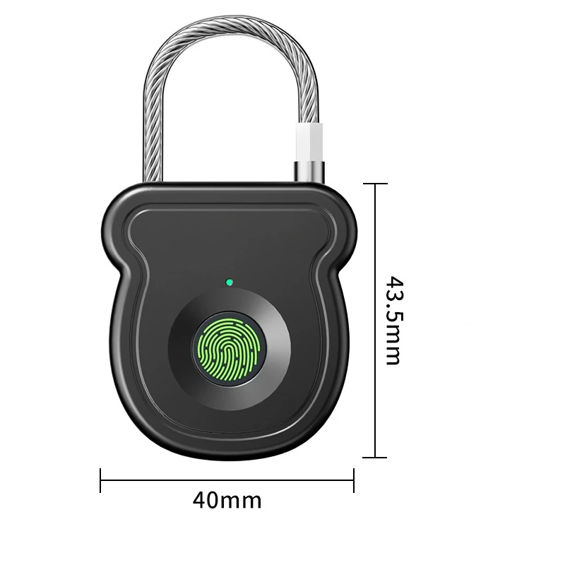 قفل كهربائي صغير ذكي قفل الباب الإلكتروني تخزين بصمات الأصابع قفل أمتعة كهربائي مضاد للسرقة شاحن USB