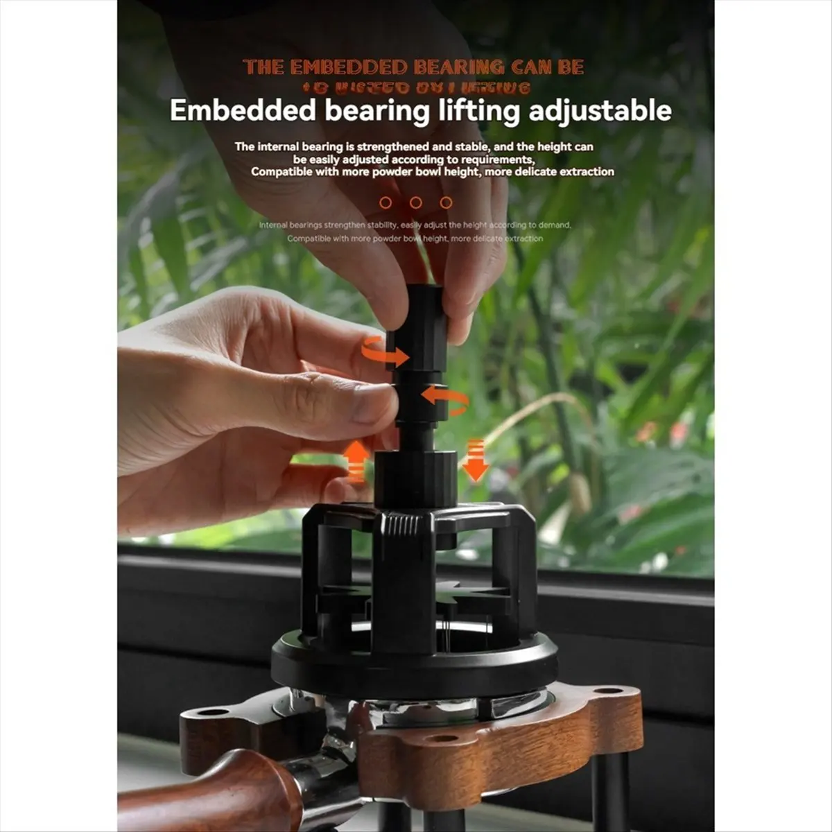 A59P جديد WDT أداة اسبريسو القهوة النمام الموزع قابل للتعديل عمق اسبريسو النمام أداة الروتاري مسحوق القهوة إبرة 58 مللي متر