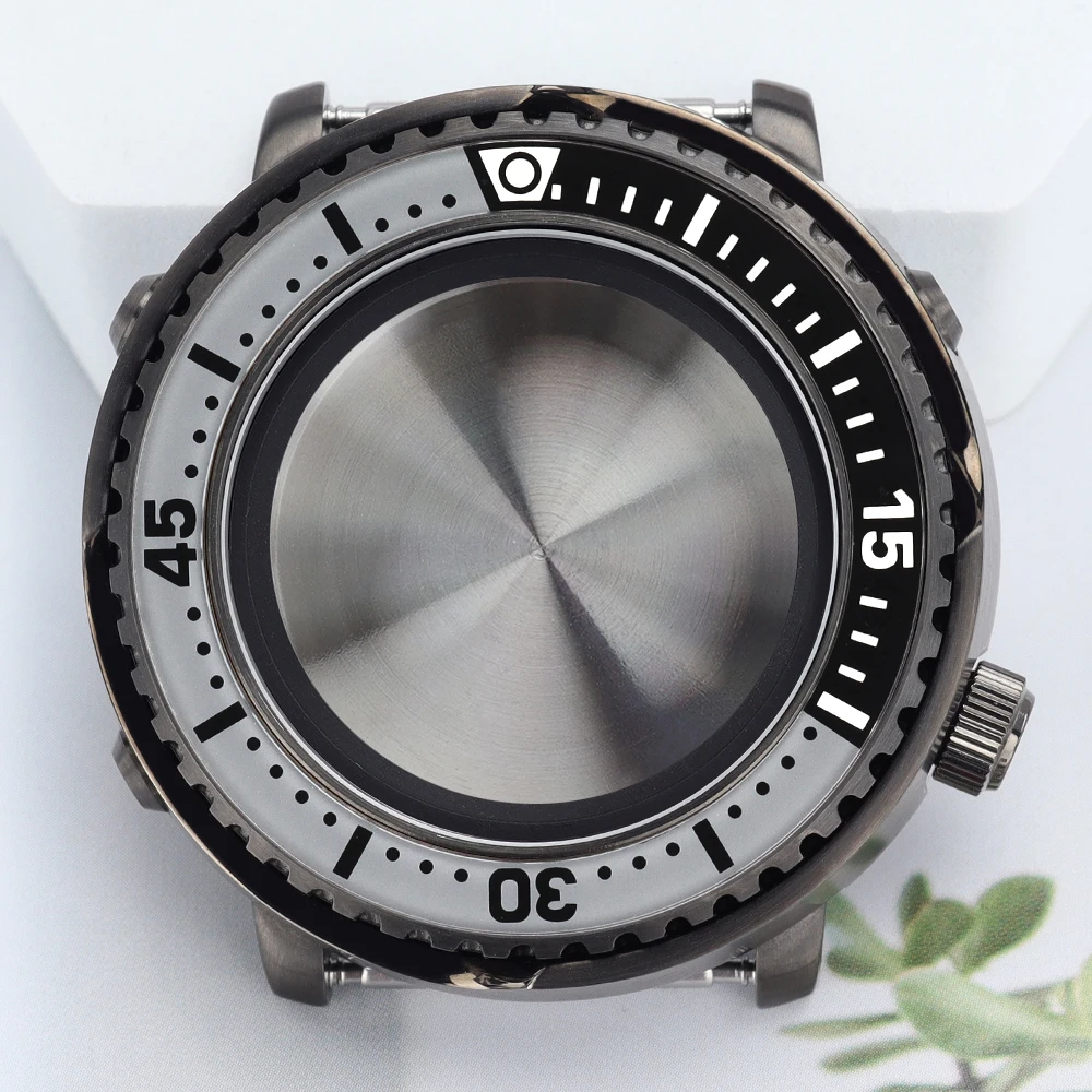 

43mm Waterproof Watch Case For Stainless Steel Tuna Canned Case Seiko NH34 NH35 NH36 NH38 Movement Sapphire 20ATM Luminous Bezel