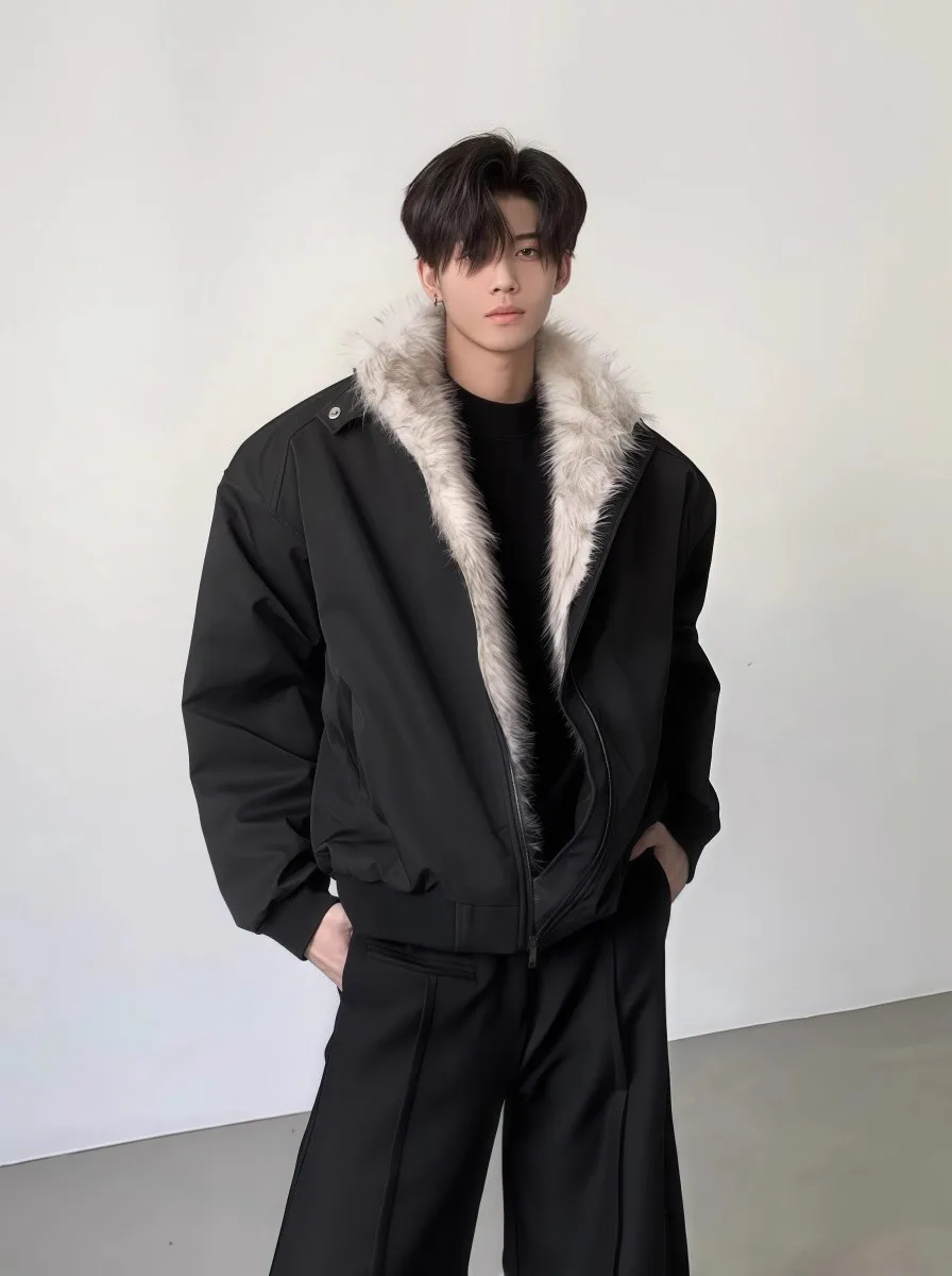 

Мужское хлопковое пальто в стиле ретро в стиле ретро с воротником из искусственного меха, теплое зимнее пальто, длинная толстовка с капюшоном све, повседневная модная молодежная одежда