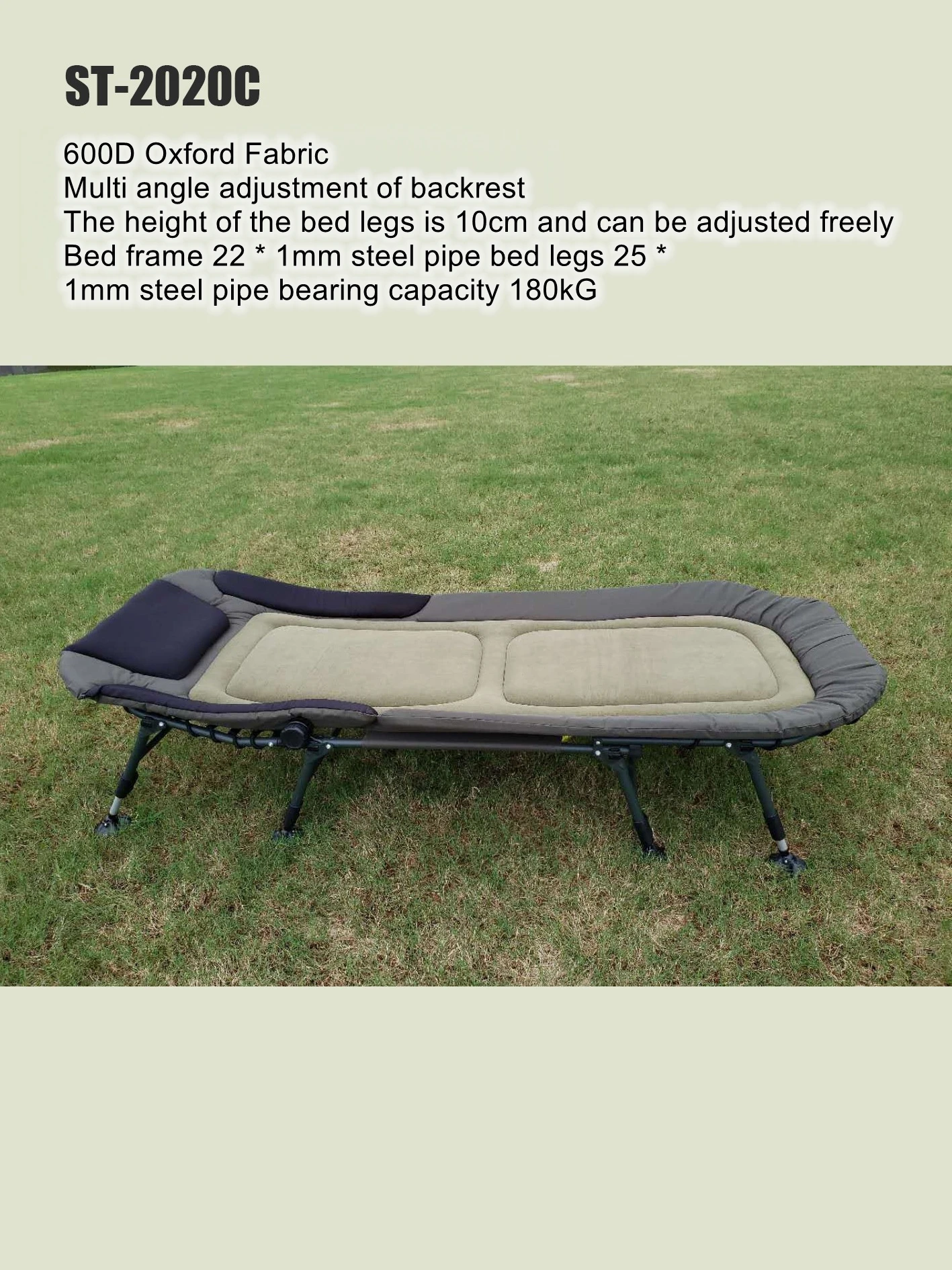 

All terrain foldable adjustable height super large nap home outdoor bed