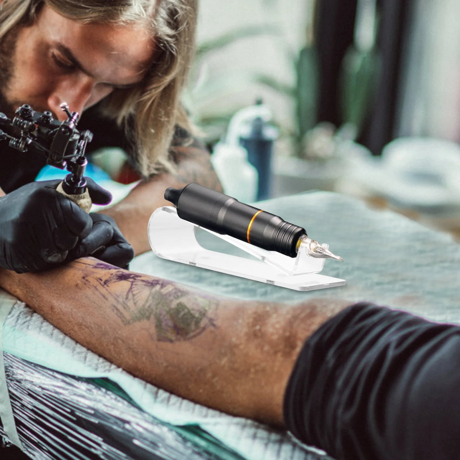 

Premium Acrylic Tattoos Machine Rack Transparent Display Stand for Eyebrow Pens Coil Machine Organizer Tattoos Pen Holder