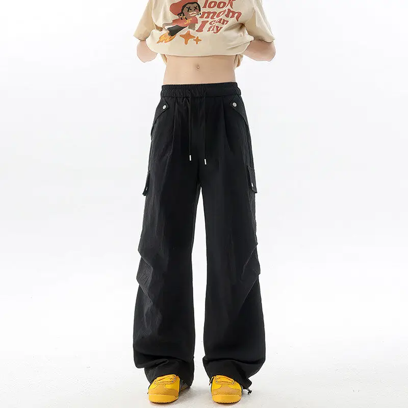 Sommer Eis Seide Qui Dry männer Lange Größe plus Casual Hosen Lose Gerade Bein Arbeitskleidung Hosen Faionable Jugend Sle