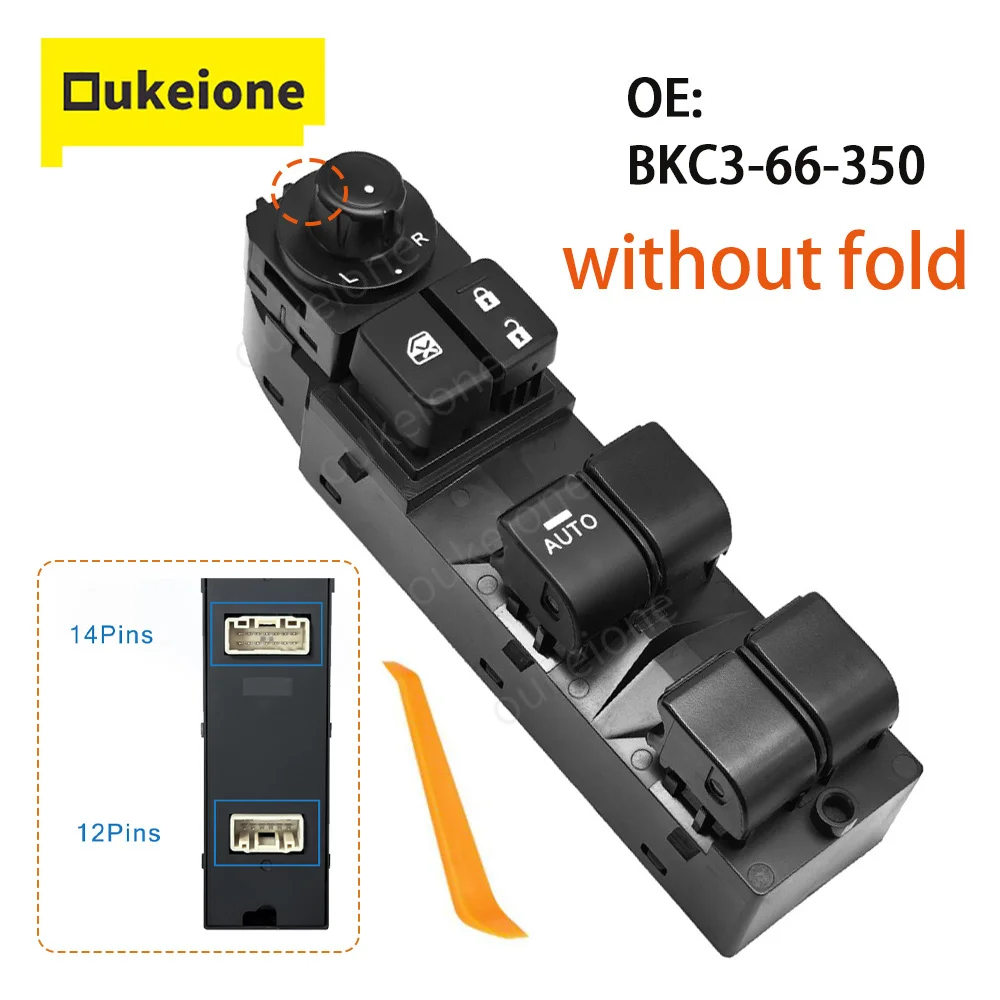 BKC3-66-350 for Mazda CX-5 CX5 2013-2016 Mazda 3 Axela 2014-2017 Front Left Driver Side Window Control Switch without folding