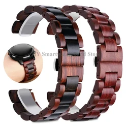 20mm 22mm Wooden Watch Band for Seiko for Omega for Rolex Sport Wrist Band Replacement Bracelet for Huawei Watch GT2e Pro Strap