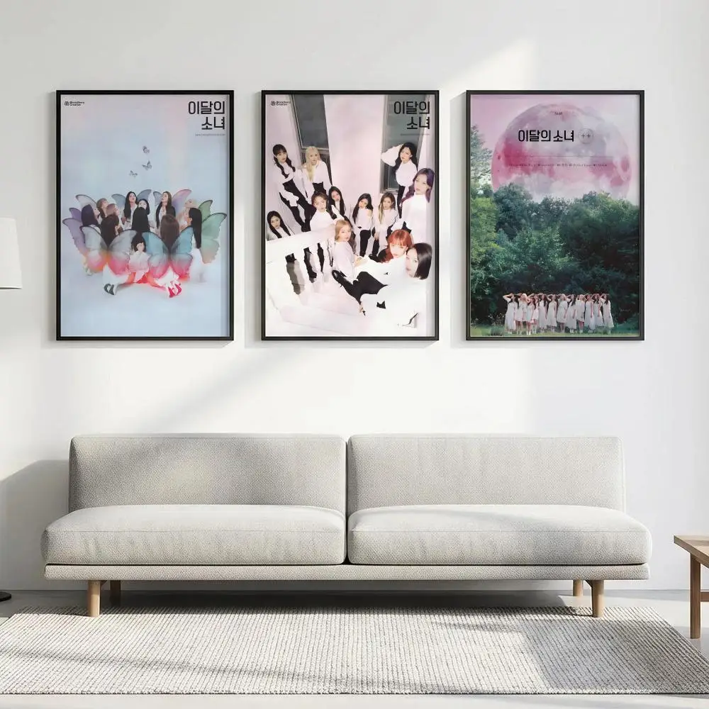 Idol L-LOONA Poster HD art, waterproof, sticky wall, home decoration (living room, bedroom, bar), aesthetic
