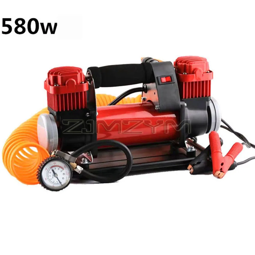 Portable Air Compressor Tire Inflator Car Dual-Cylinder Air Pump 780W High-Power High-Pressure Air Pump with Mechanical Watch