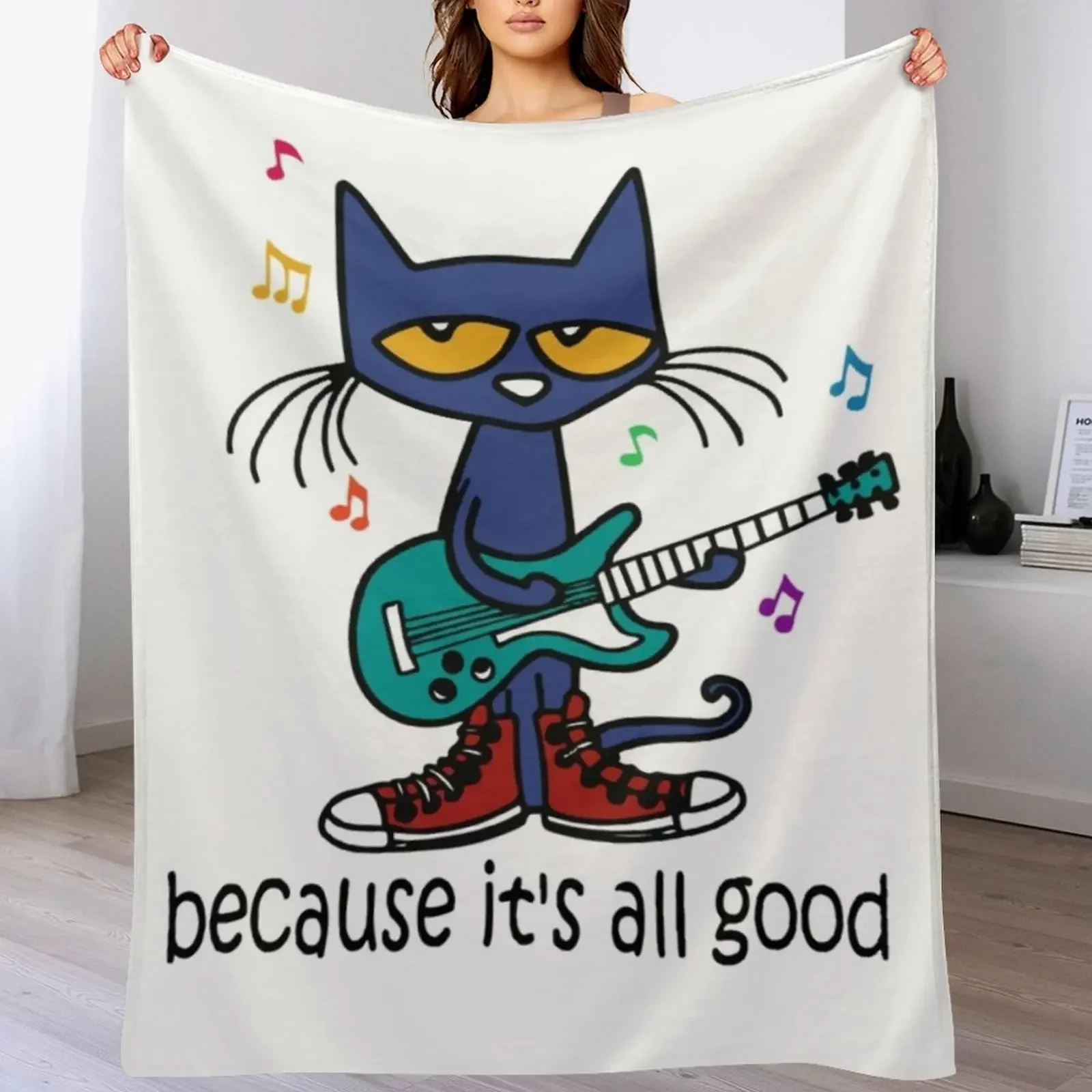 Pete The Cat The singer It's All Good Perfect Throw Blanket Fashion Sofa Blankets Giant Sofa Blanket