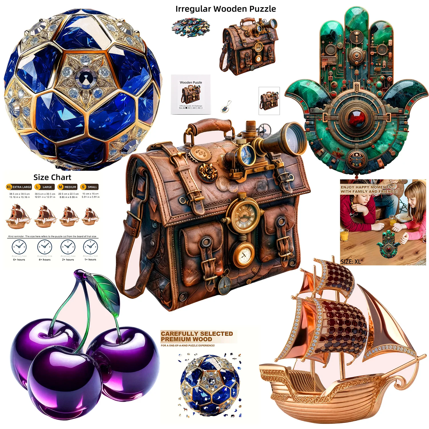 Alien Creative Wooden Puzzle Unique Irregular Shape Creative Handmade Decoration Festival Gift Adult Relaxation Gift
