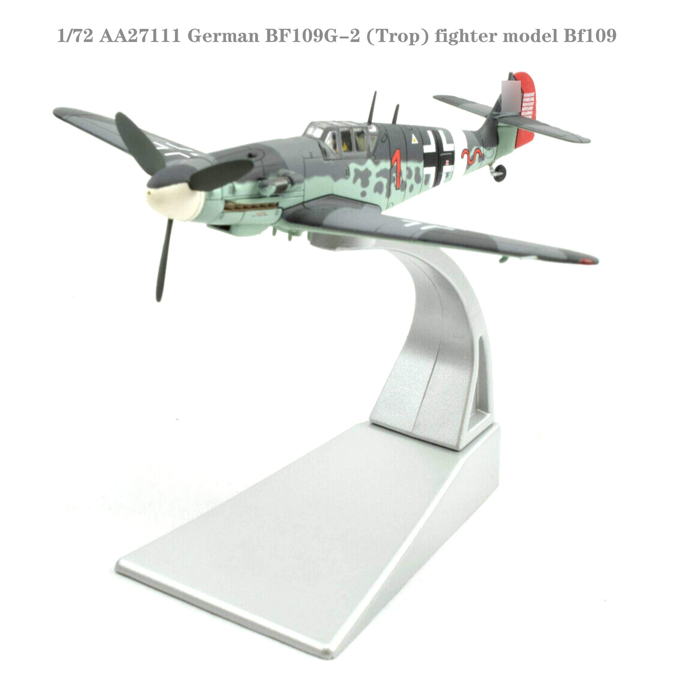 Fine 1/72 AA27111 German BF109G-2 (Trop) fighter model Bf109  Alloy finished product collection model