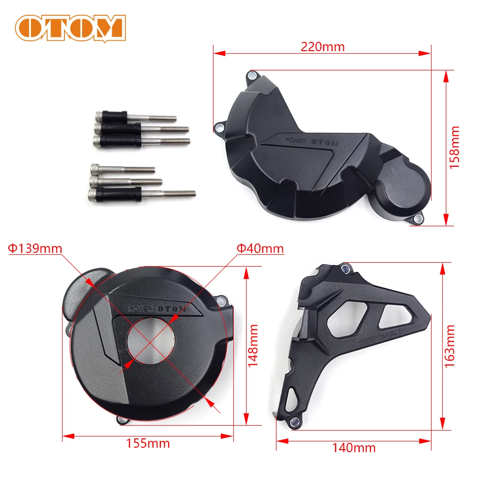 OTOM Motorcycle Magnetic Motor Protective Clutch Driver Sprocket Crankcase Ignitoin Cover For ZONGSHEN CB250F KAYO GUIZUN BSE