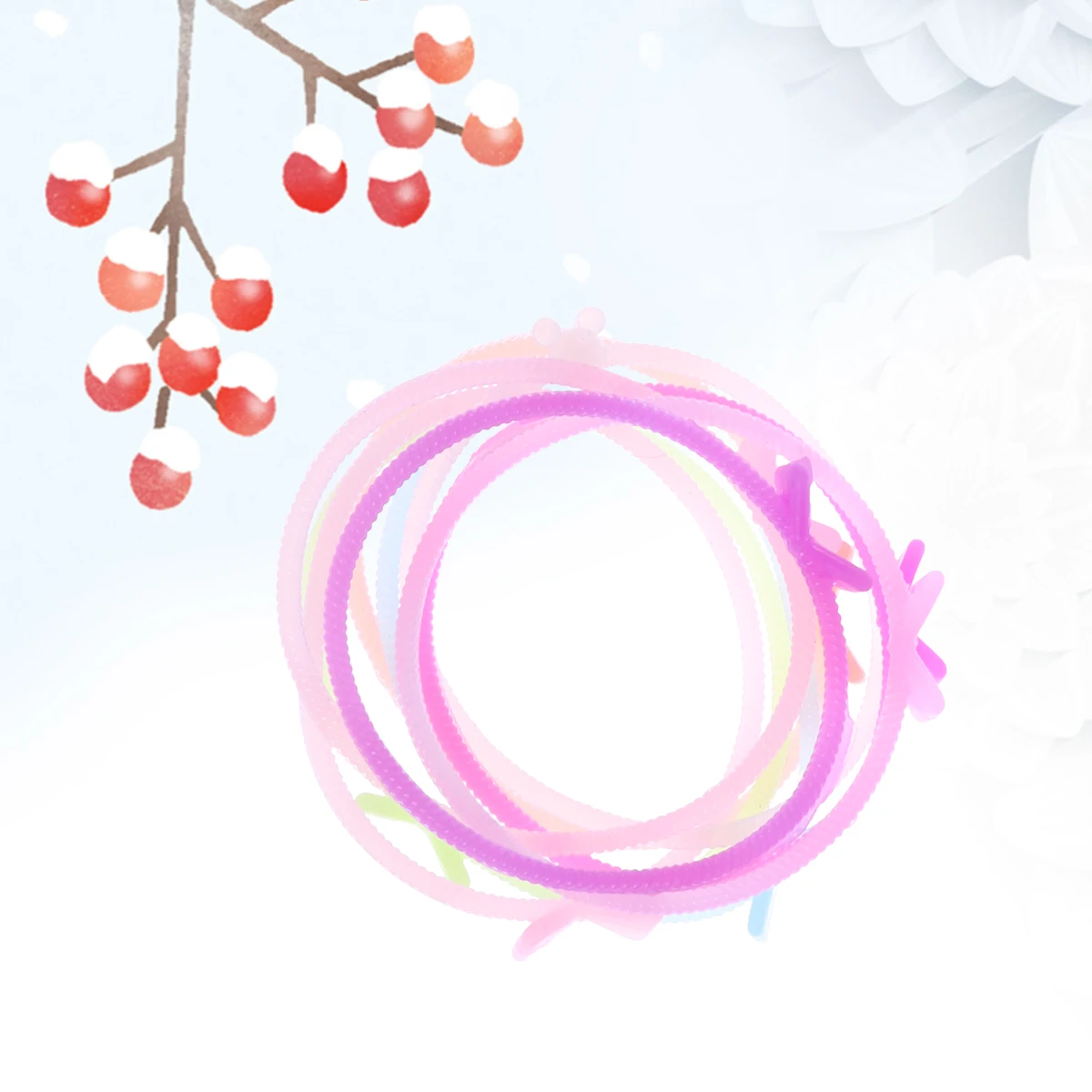 

Elastic Hairb Ponytail Holder Bow Shape Bracelet Luminous Accessories Silicone Tie Ribbons Girl Hairb Night Design