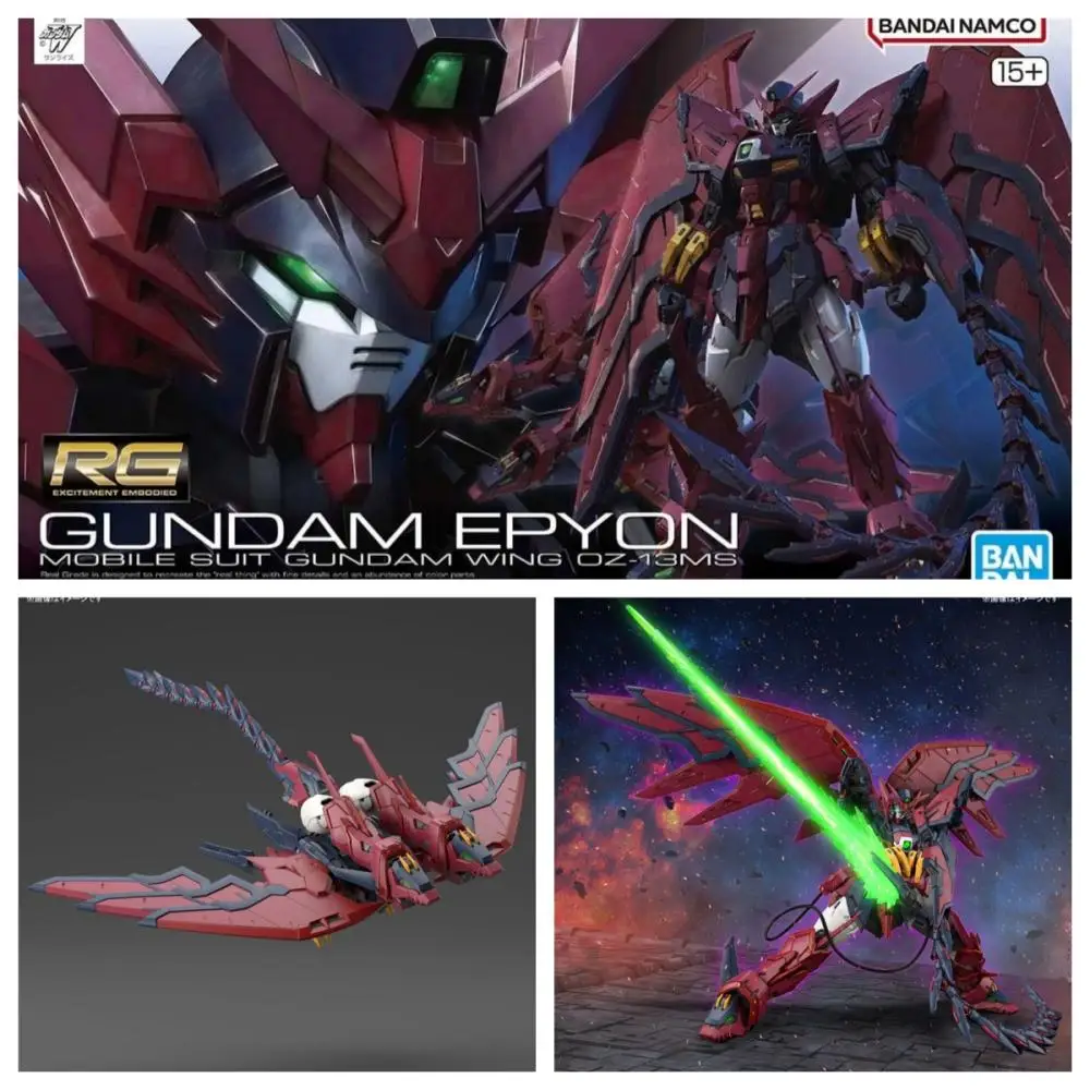In Stock Bandai Rg 38 1/144 Oz-13Ms Gundam Epyon Model Kit - Mobile Suit Gundam Wing Endless Waltz Japan Ver. Armed Assembly Toy
