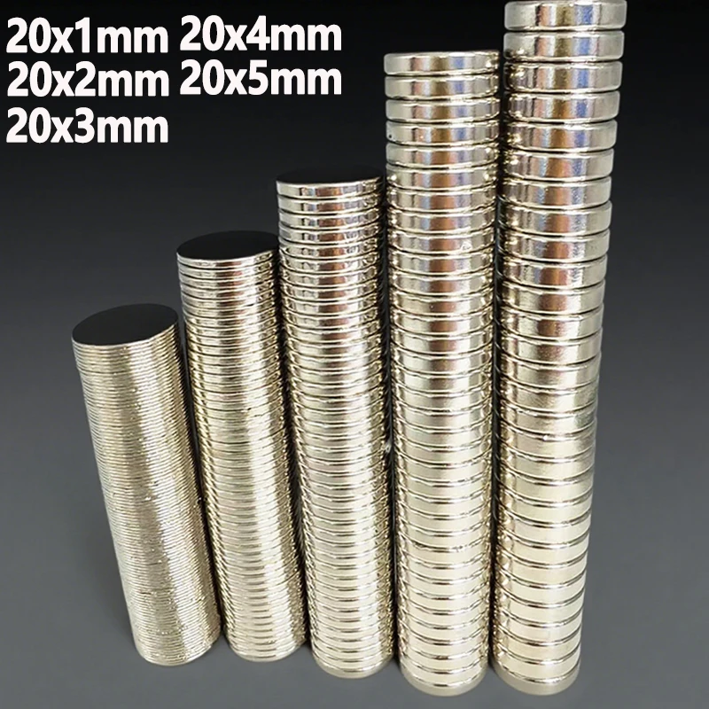 

5-100pcs Round Shape Magnet 20x1 20x2 20x3 20x4 20x5mm Kitchen Office Garage Tool 20*1 20*2 20*3 20*4 20*5mm Accessory