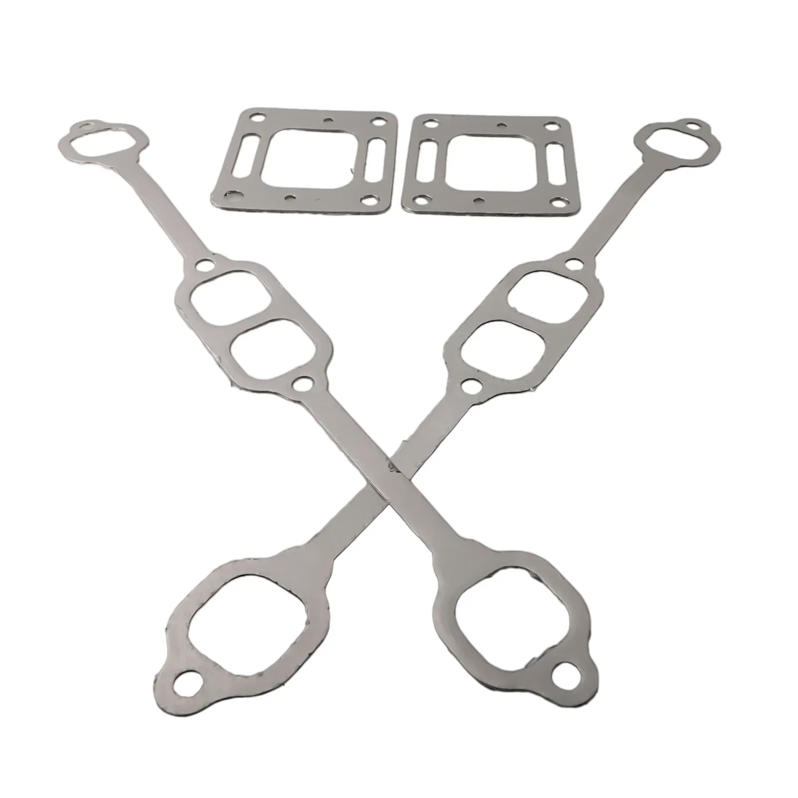 For Mercruiser 5.0 Mpi 5.7 350 Mag Riser Block V8 Elbow 2x Manifold To Riser Gaskets + 2x Block To Manifold Gaskets