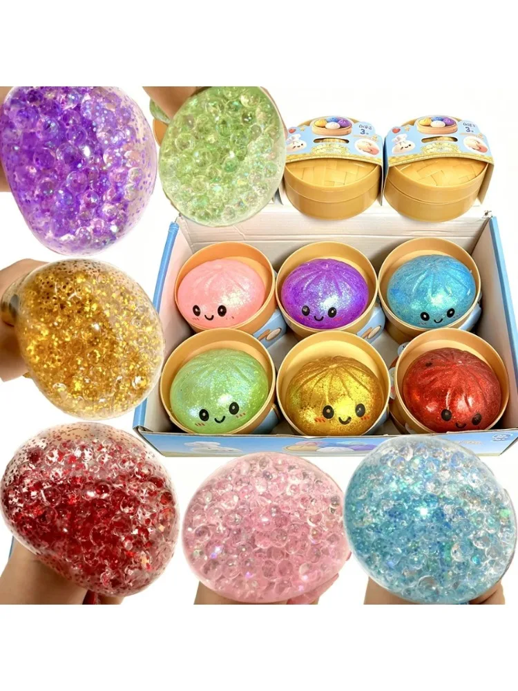 Dumpling Squishy Mystery Spielzeug: Stressabbau-Fidget-Spielzeug für Zuhause und Büro, Schreibtisch-Accessoires, Partygeschenk, Überraschungs-Dumpling Squishy