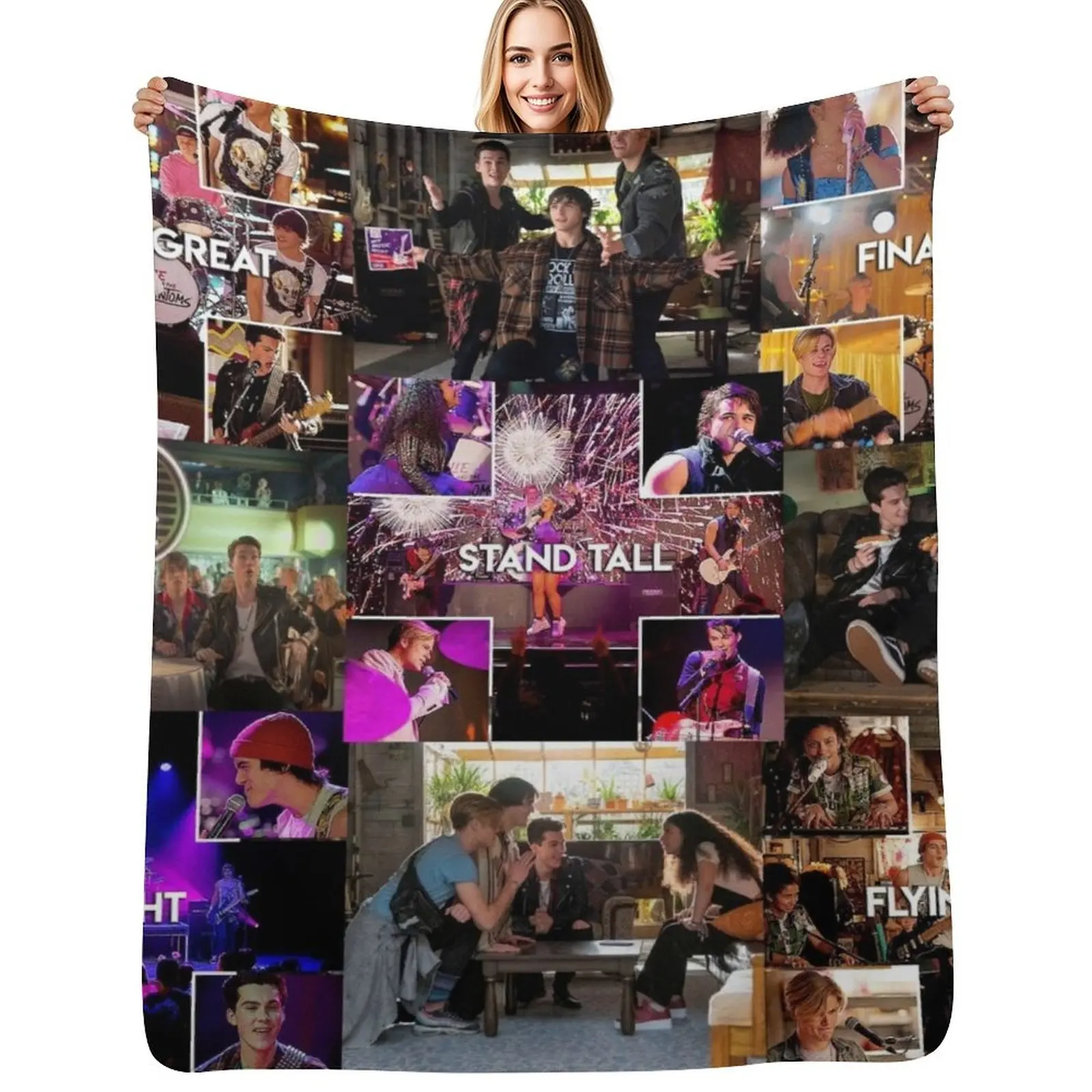 

Julie and The Phantoms collage Throw Blanket Soft Polar cosplay anime Decorative Sofas Blankets