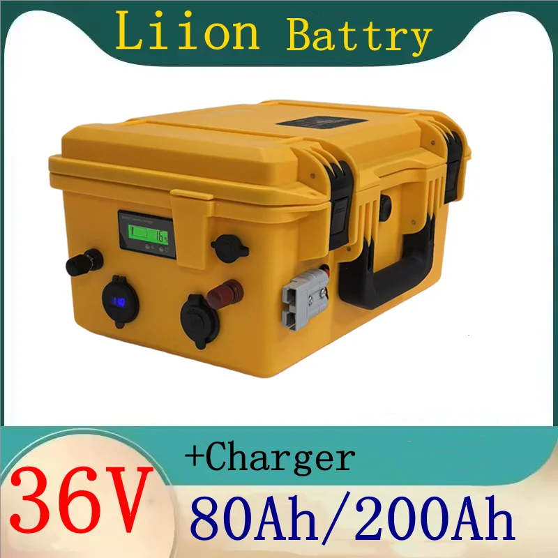 

Batterie Lithium li ion Étanche, 36V, 100Ah, 200Ah, 48V, 150Ah, avec Bluetooth, pour Tricycle, Voiturette de Golf 5000W,