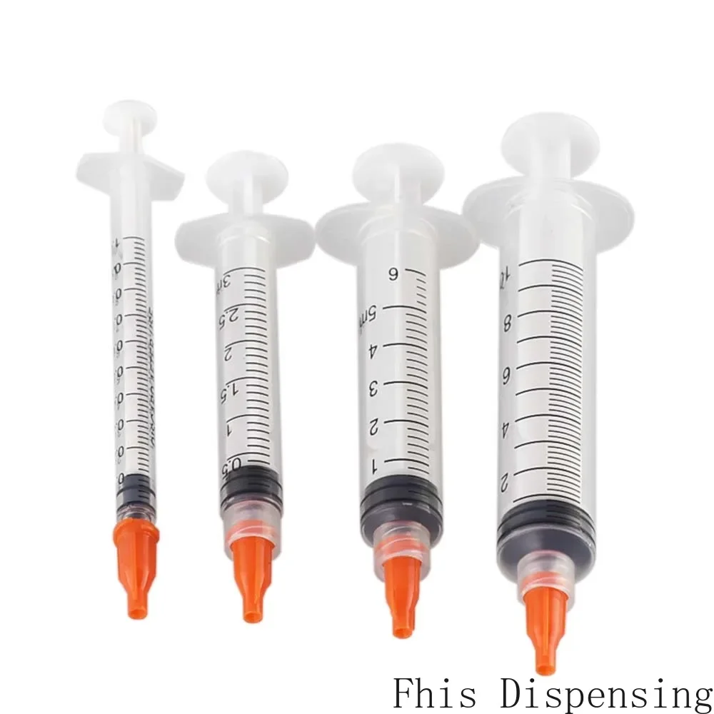 

Mixed Size 1ml 3ml 5ml 10ml Syringe and Cap USE for Pack of 12
