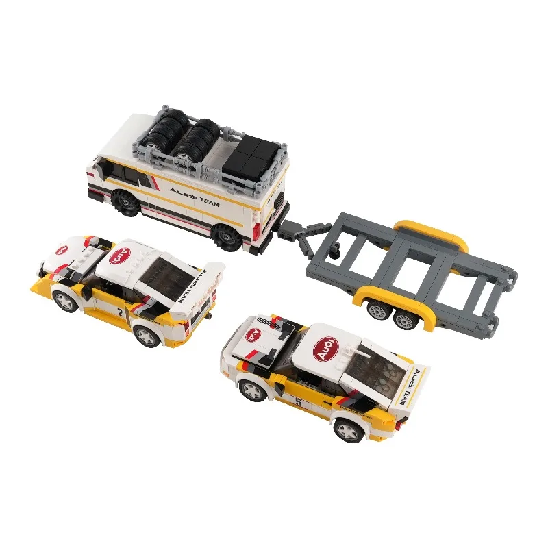 Kit de construcción del equipo PB8812 City WRC, escala 1:32, juego de carreras 3 en 1, 1362 Uds., camión técnico S1, remolque, juguete, regalo de Navidad para chico