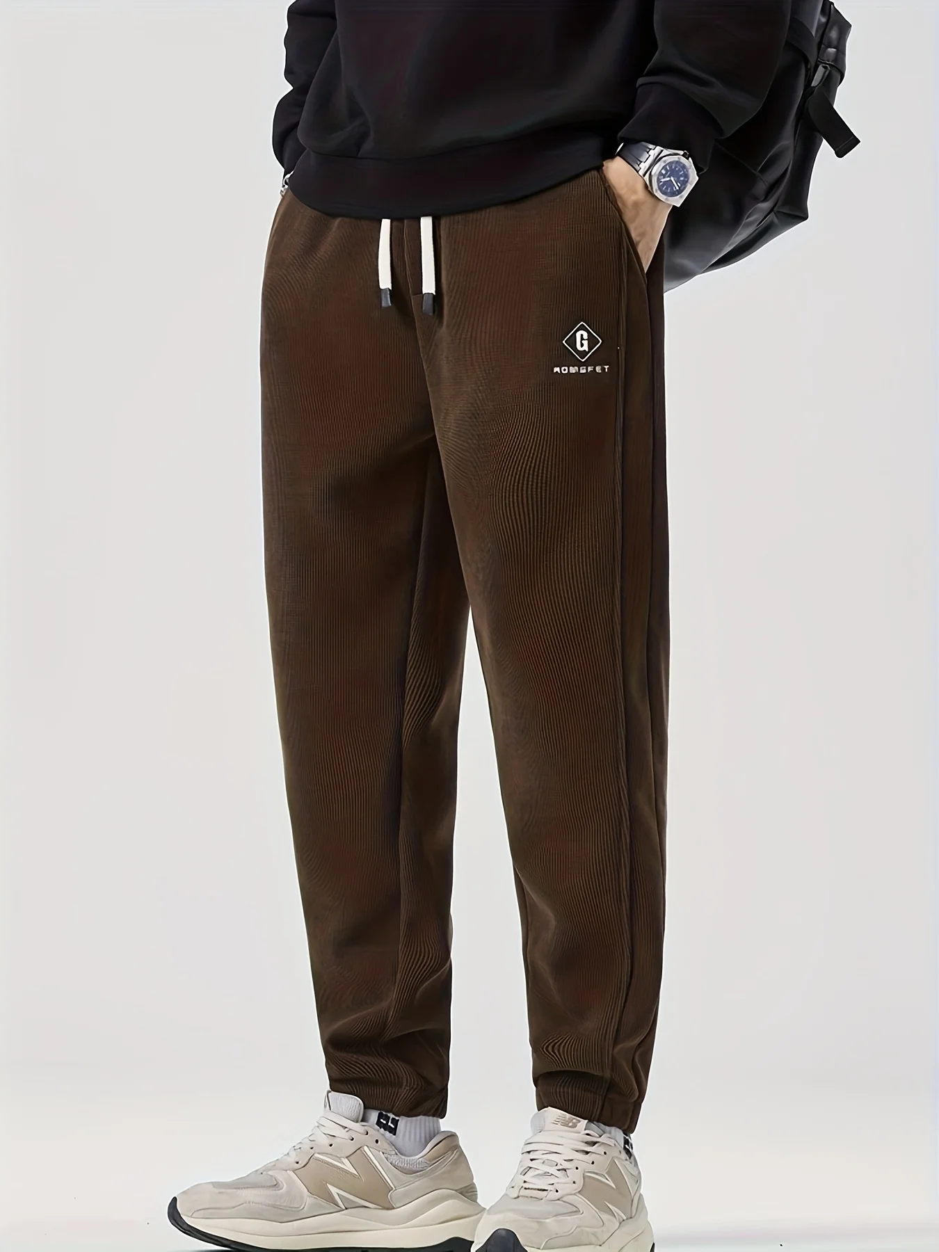 

Men's autumn and winter corduroy ankle pants, wrinkle resistant sports pants, outdoor thermal pants, versatile casual pants, ela