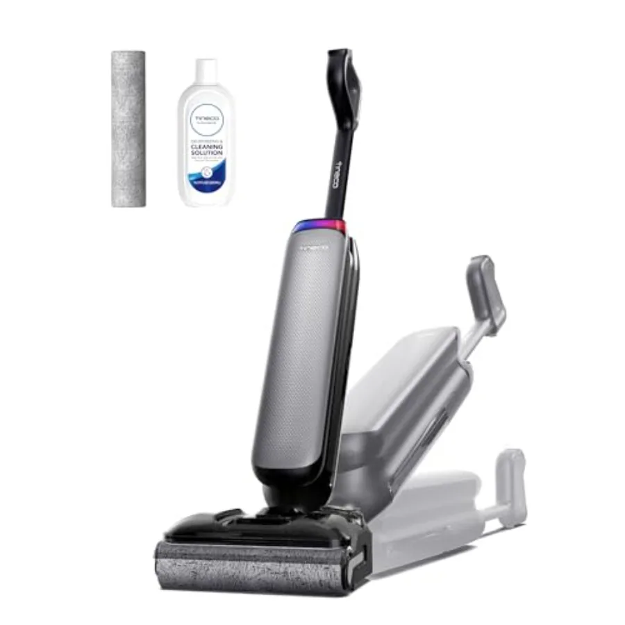 

Wet Dry Vacuum Cleaner 22kPa Suction Floor Cleaner Mop 50 Min Runtime iLoop Smart Sensor DualBlock Anti-Tangle Design 185℉ Flas