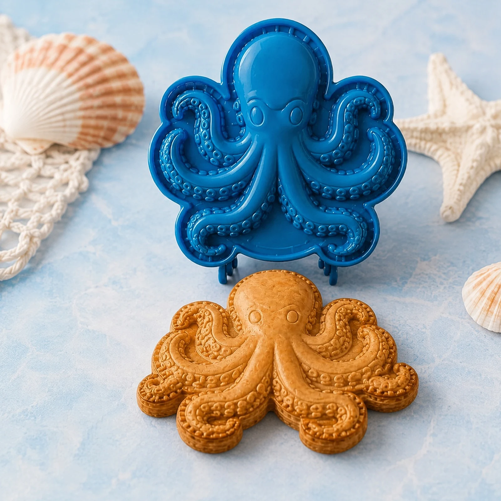 Ocean Hand Pie Mould Kit Sea Animal Shapes Hinged Pie Crust Cutter Pastry Baking Press Tool for Parties Events