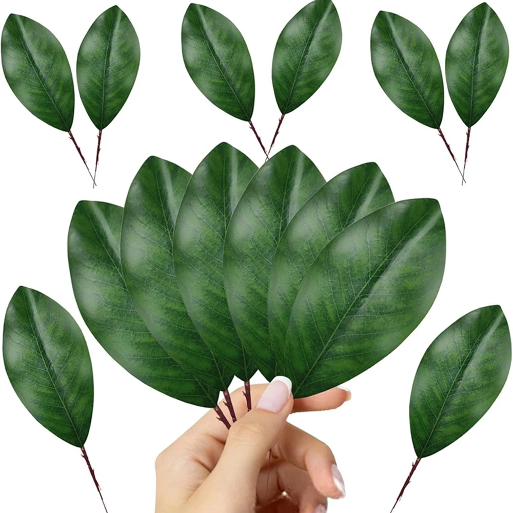 5/10Pcs Artificial Tree Leaf Flower Fake Leave For Home Decor Wedding Decoration Wreath Garland Scrapbook DIY Gift Accessories