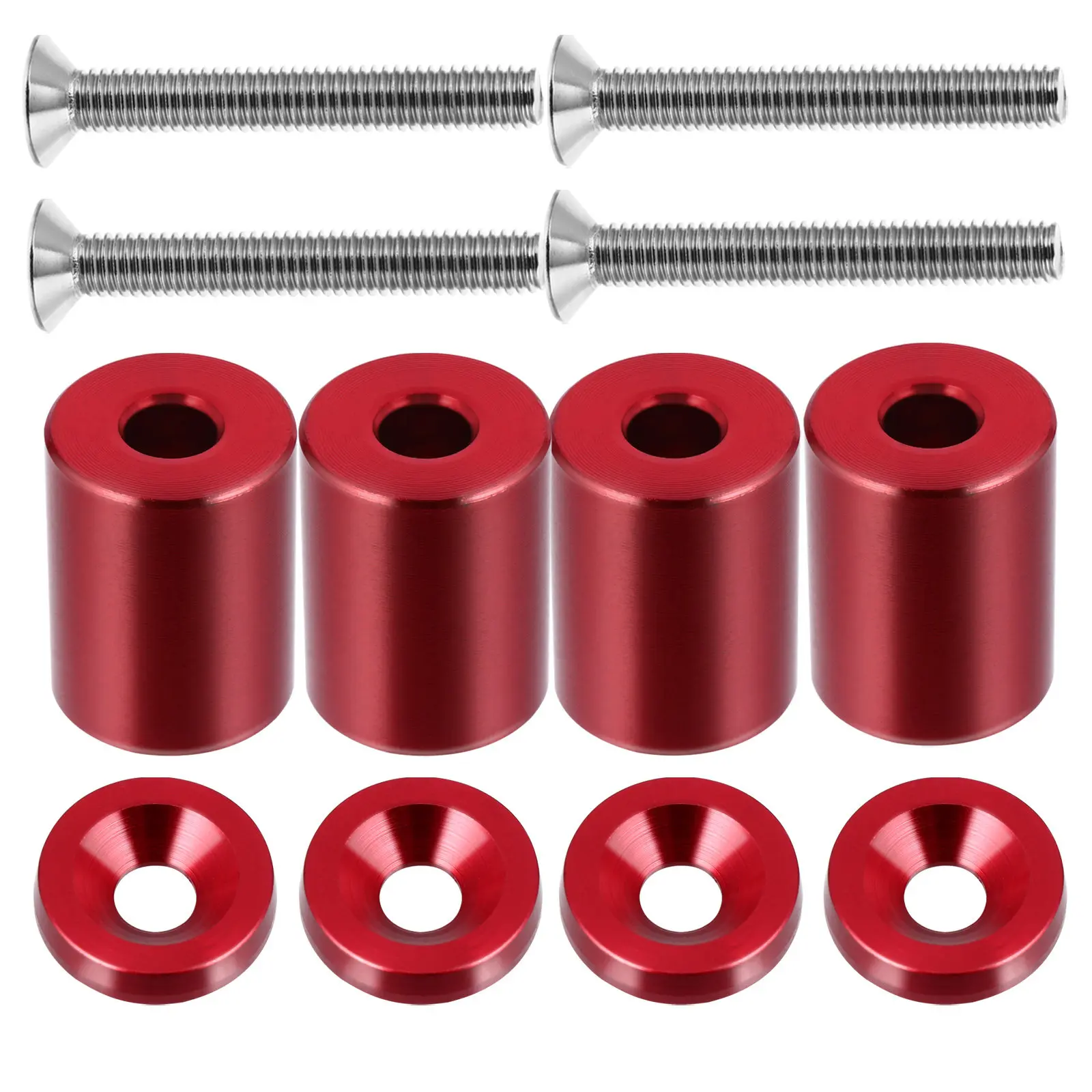 Engine Hood Riser Hood Ventilation Spacer Aluminum Alloy 6Mm Aperture Universal Car Accessory High Strength Low Density